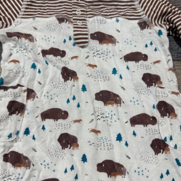 Angel Dear Buffalo Print Romper 6-12 Months - Picture 4 of 4